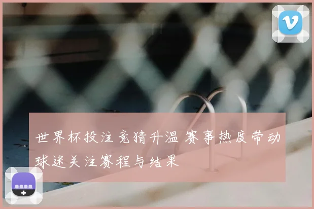 世界杯投注竞猜升温 赛事热度带动球迷关注赛程与结果